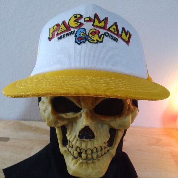 Vintage 80s Pac-Man Midway Games Trucker Hat - Picture 1 of 9